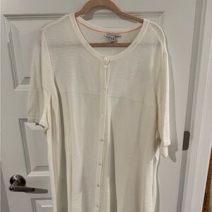 Isaac Mizrahi Cream Knit Cardigan